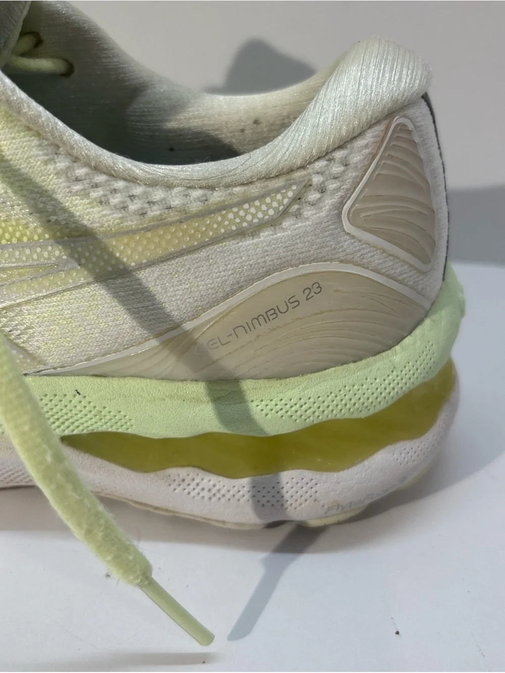 Asics Women's Running Shoe - Light Yellow and Cream size 7.5